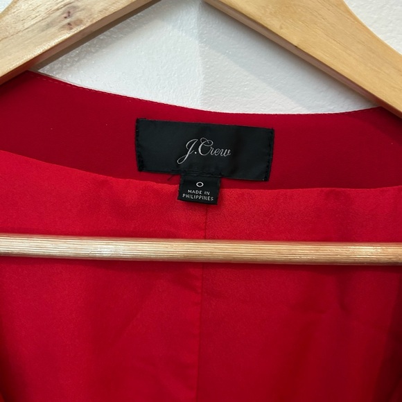 J Crew Classic Red wrap v neck mini dress size 0 - Picture 4 of 7
